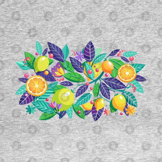 Funny Lemon leaves floral pattern fresh green lime citrus fruit exotic Lemonade, Neon Lemon, Tropical Summer Party gifts vintage decoration by sofiartmedia